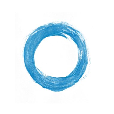 Mavi el boyalı daire