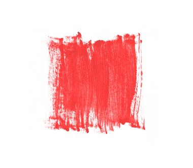 Parlak kırmızı el boyalı fırça darbeleri çekilmiş