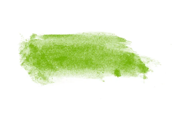 Zelené ručně malované tahy štětce akvarel mazanice — Stock fotografie