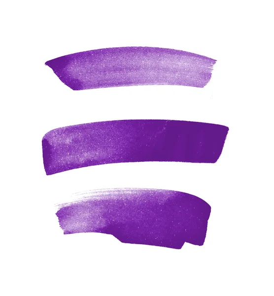 紫色手绘画笔描边 — 图库照片