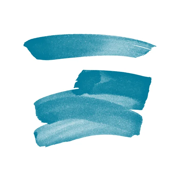Blauwe handgeschilderde penseelstreken — Stockfoto