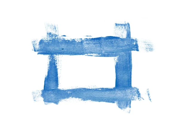 Mavi el boyalı çerçeve — Stok fotoğraf