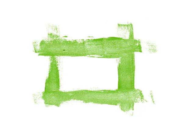 Quadro pintado à mão verde — Fotografia de Stock