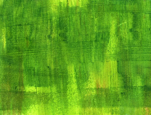 Tuval daub arka plan boyalı yeşil el-boyalı fırça darbesi — Stok fotoğraf