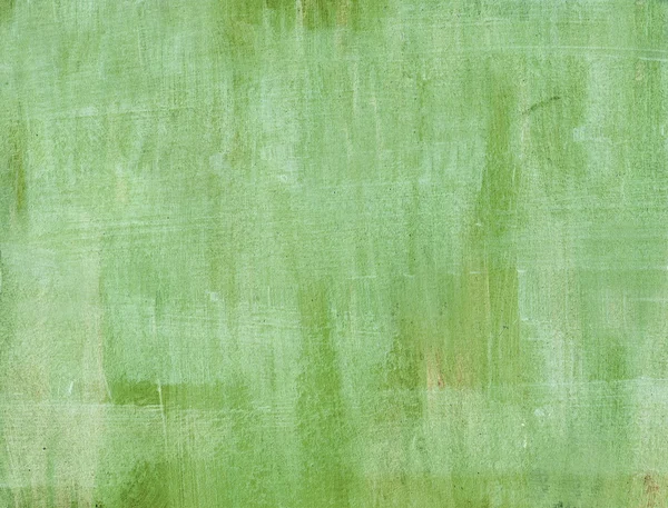 Subtle green hand-painted brush stroke painted canvas daub background — Stock Photo, Image