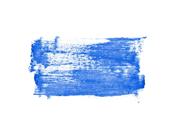 Blue hand painted strokes texture — Stock Photo, Image