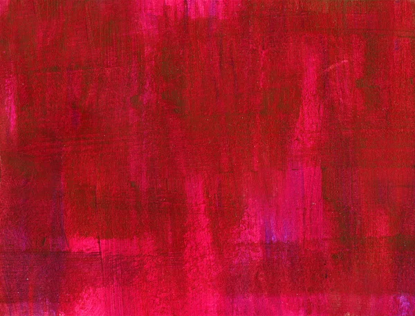 Leuchtend rote handbemalte Pinselstrich gemalt Leinwand Daub Hintergrund — Stockfoto