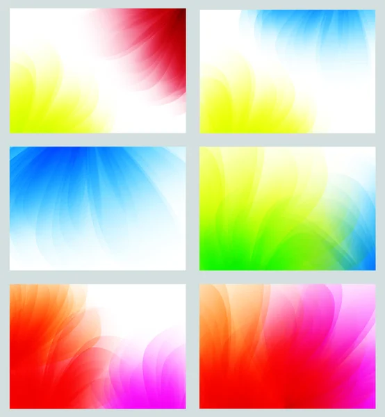 Kleurrijke abstracte glad achtergronden instellen — Stockfoto