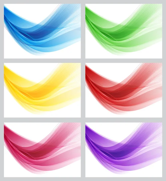 Colorful abstract smooth backgrounds set — Stock Photo, Image