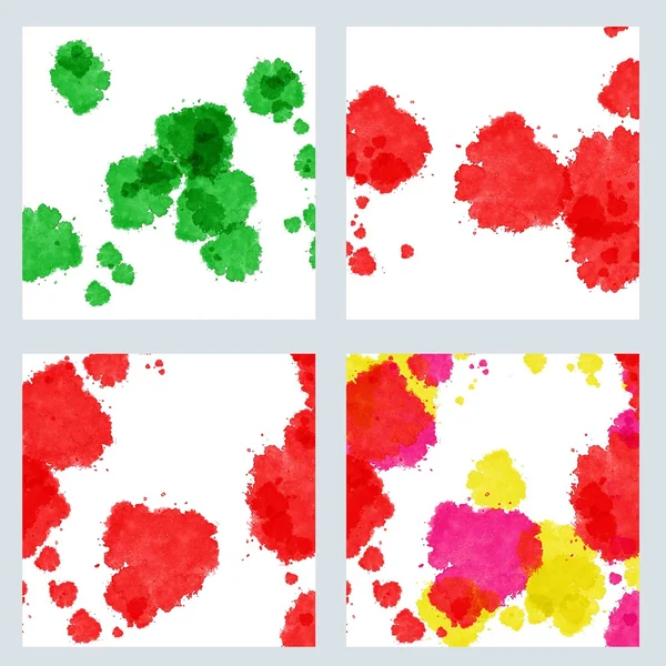 Abstract isolated watercolor stains set — Stock Photo, Image