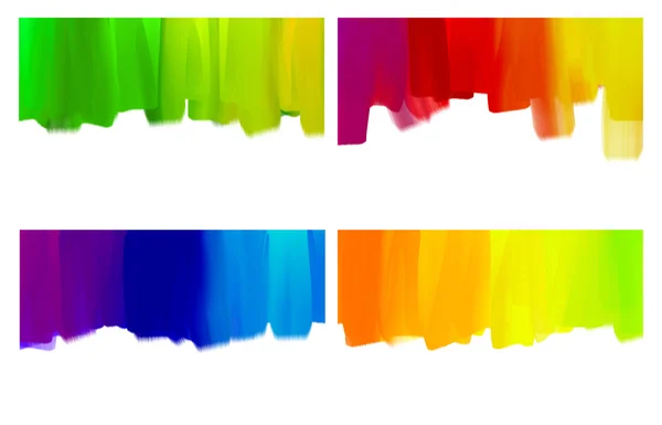 Цвет кисти мазки фон, изолированный на белом — стоковое фото