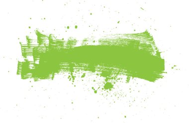 Yeşil vektör soyut fırça vuruşları bileşimi boya ile sıçramak