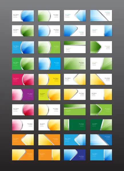 Ensemble de 40 modèles de cartes de visite lumineuses abstraites vectorielles de conception de bannières — Image vectorielle