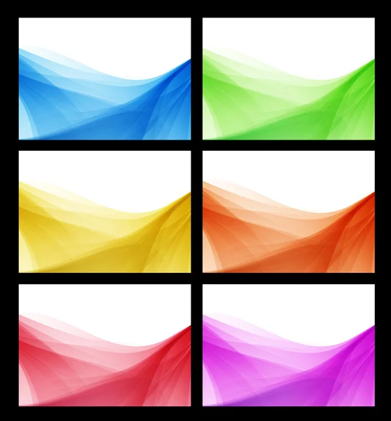 Coloridos fondos de vector liso conjunto — Vector de stock