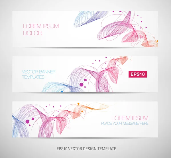 Abstract dynamic wave banners — Stock Vector