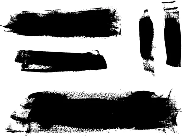Μαύρο grungy διάνυσμα αφηρημένη ζωγραφισμένες στο χέρι πινελιές — Διανυσματικό Αρχείο