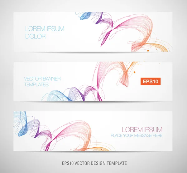 Abstract dynamic wave banners — Stock Vector