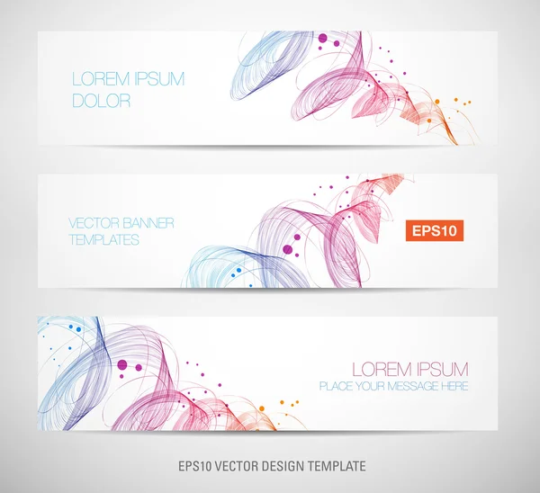 Abstract dynamic wave banners — Stock Vector