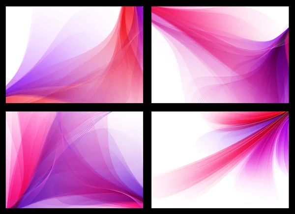 Purple smooth vector backgrounds set — Stock Vector