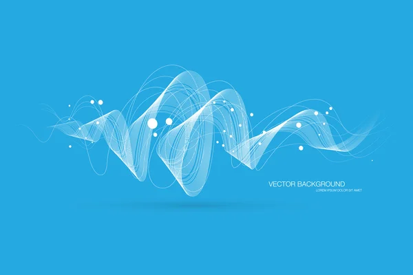 抽象的な動的カーリー波のベクトルの背景 — ストックベクタ