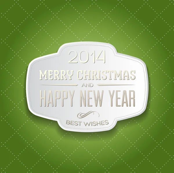 Carte de vœux de Noël en plastique vintage vectoriel avec texte doré — Image vectorielle