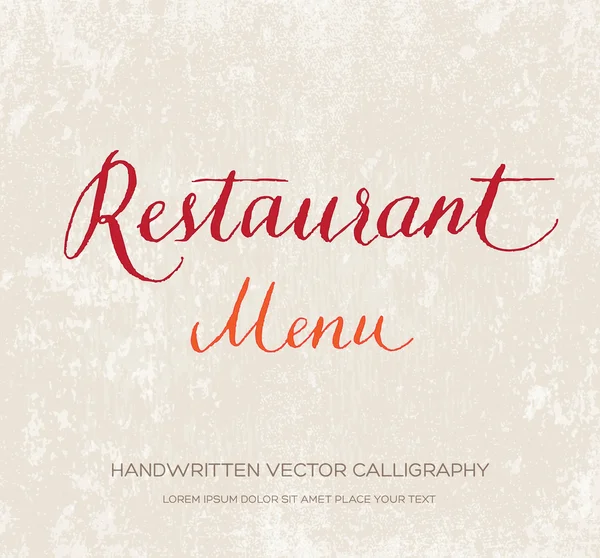 Restaurant menu vector cover. — Stock Vector