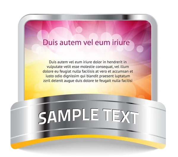 Vector banner - sticker - badge met heldere kleurrijke abstracte achtergrond — Stockvector