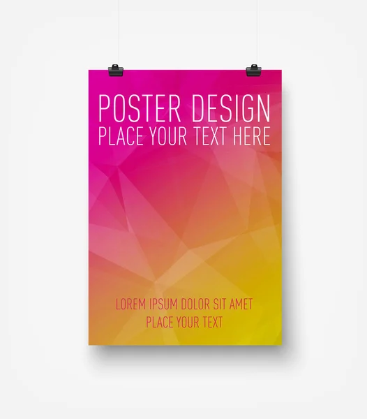 Vector hanging poster design template Stock Vector Image by