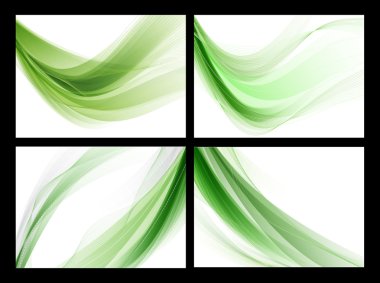 parlak yeşil vektör düz arka set