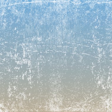 Vector retro grungy messy scratched light beige and blue paper background. clipart