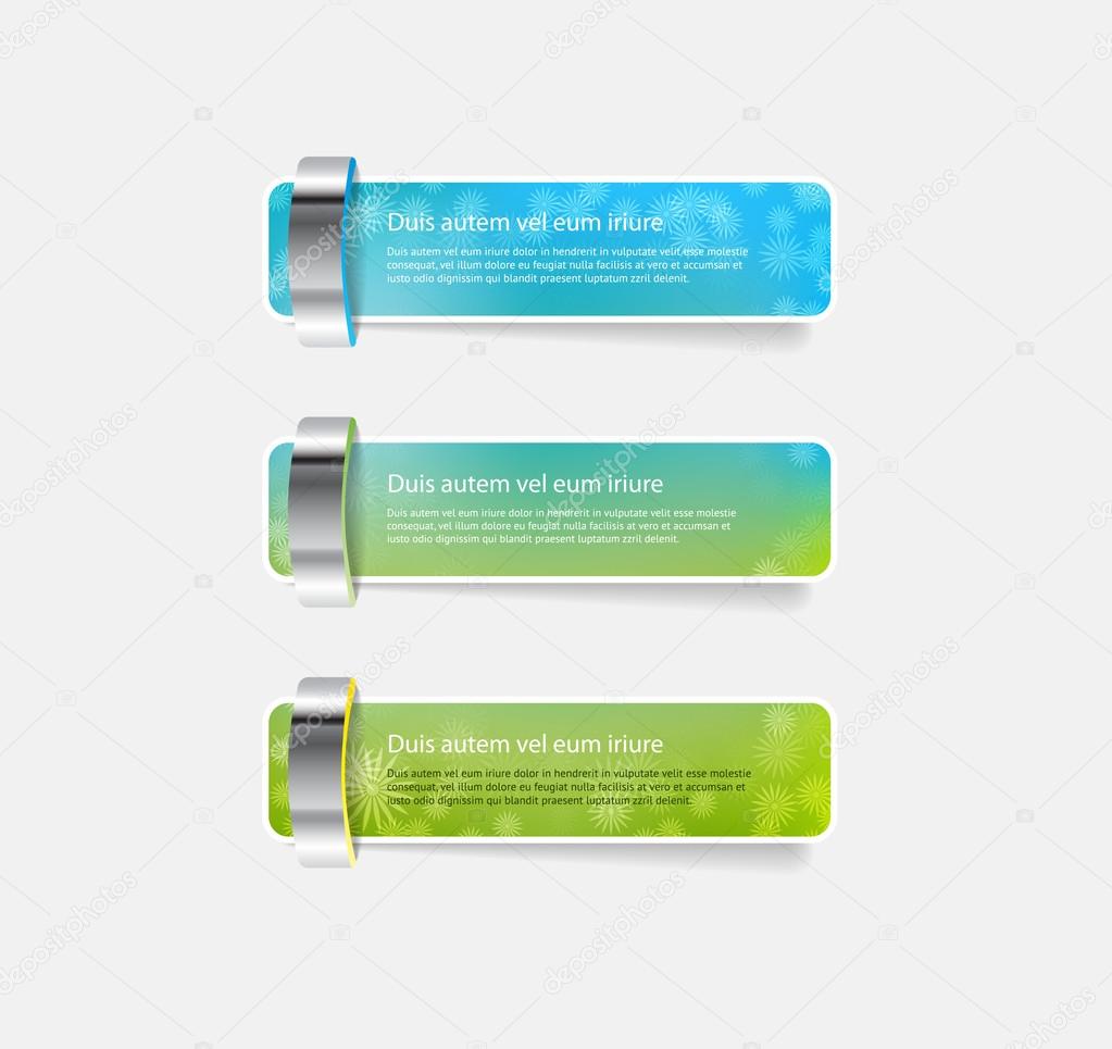 Blue - green vector banners - stickers - badges collection