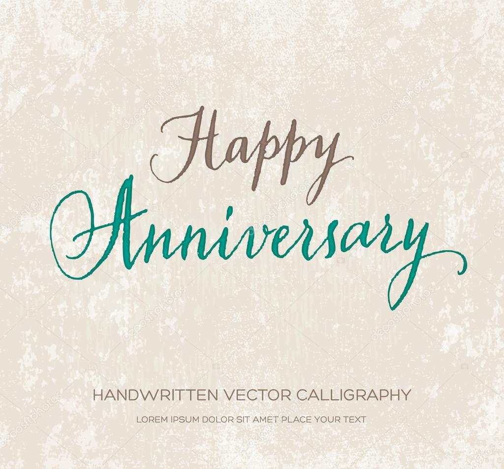 Happy anniversary vector greeting card