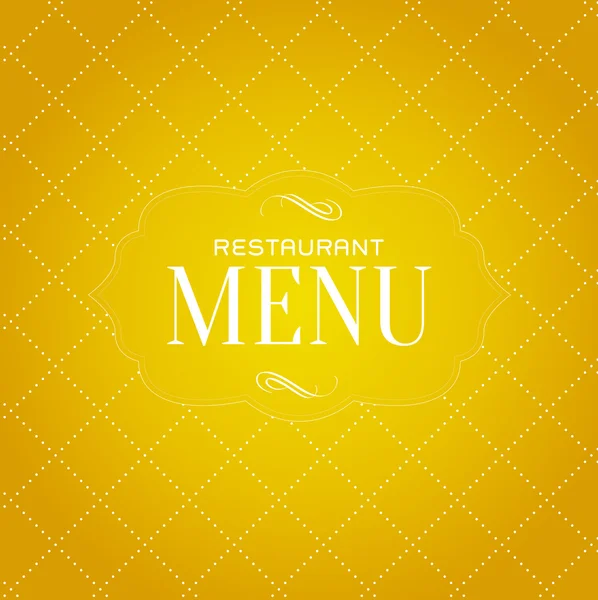 Vector vintage simple restaurant menu cover — Stock Vector