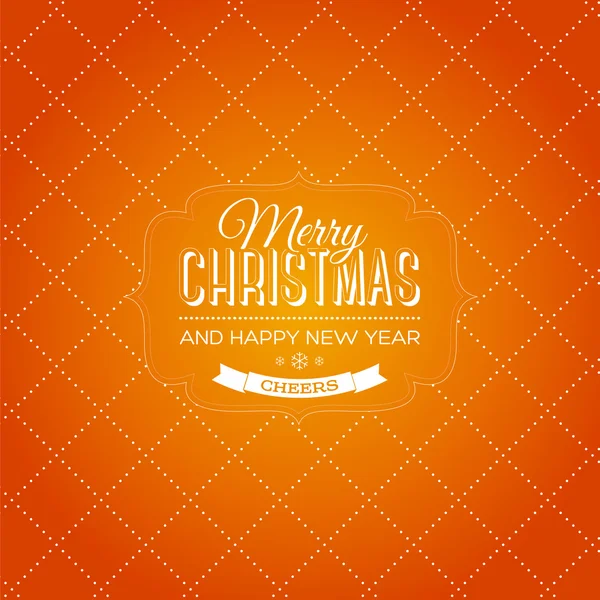 การ์ดคริสต์มาสสีส้มวินเทจเวกเตอร์ — ภาพเวกเตอร์สต็อก