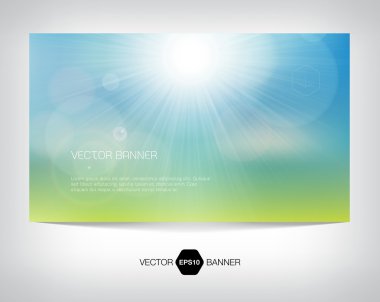 Vector summer web banner, business card or flyer design.