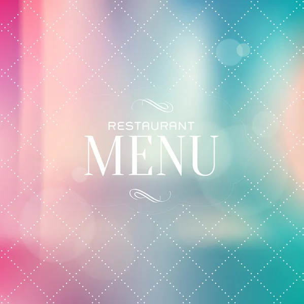 Menu print over blurred background — Stock Vector