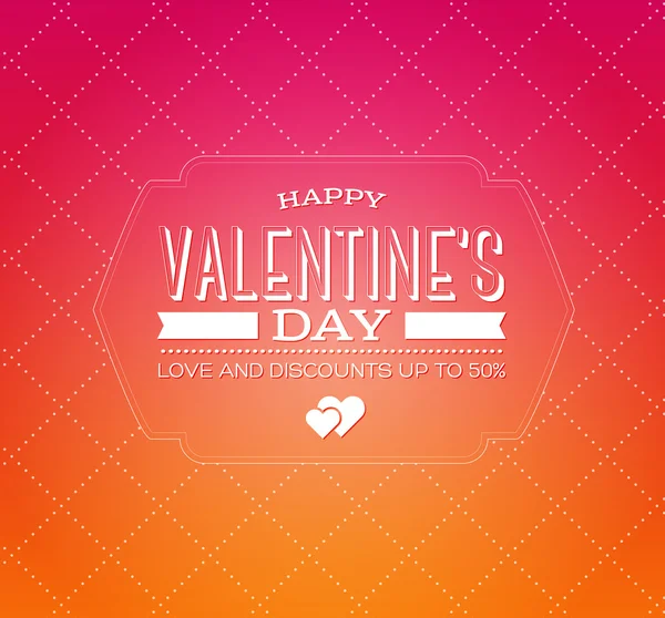 Tarjeta de felicitación de San Valentín estilo Vector vintage — Vector de stock