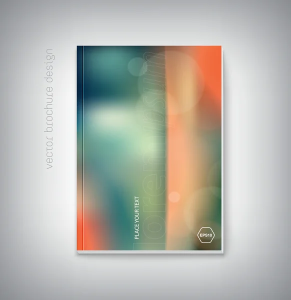 Modèle de conception de couverture de brochure vectorielle avec fond lisse bokeh film non concentré . — Image vectorielle
