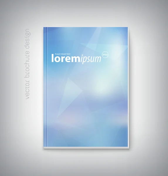 Vektor-Broschüre Design-Vorlage mit modernen glatten blauen polygonalen Hintergrund. — Stockvektor