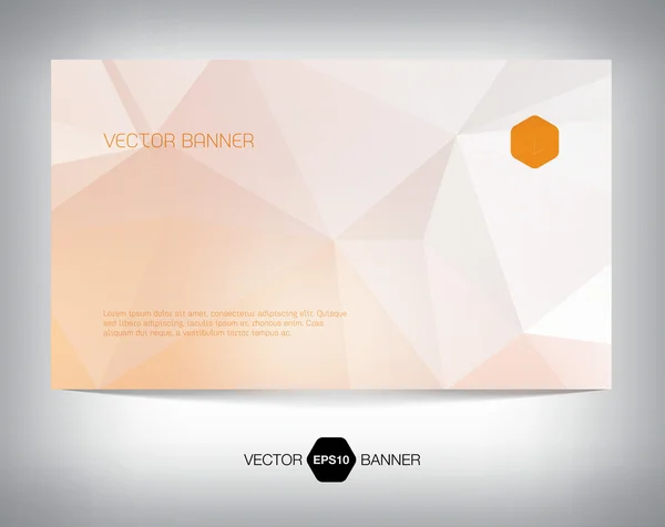 Vector light geometric web banner, business card or flyer design. — Stock Vector