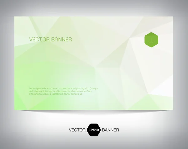 Vector light geometric web banner, business card or flyer design. — Stock Vector