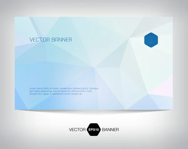 Vector light geometric web banner, business card or flyer design. — Stock Vector