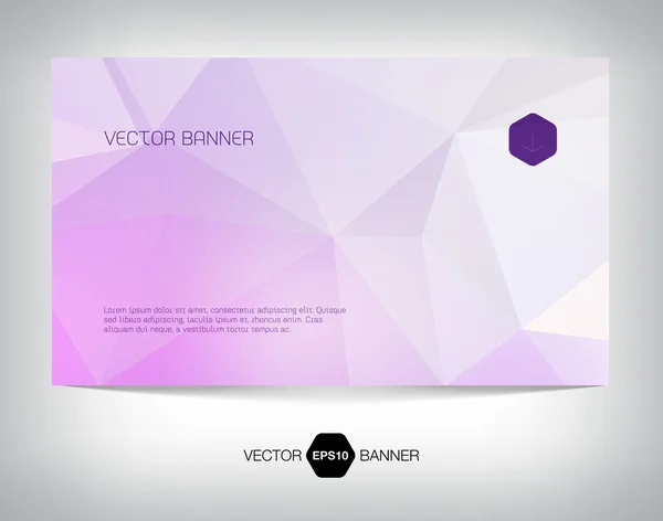 Vector light geometric web banner, business card or flyer design. — Stock Vector