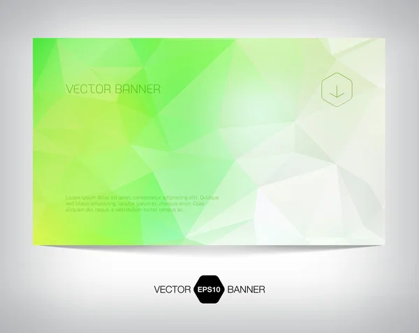 Vector light geometric web banner, business card or flyer design. — Stock Vector