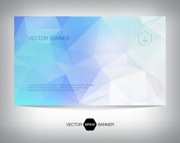 Vector light geometric web banner, business card or flyer design. — Stock Vector