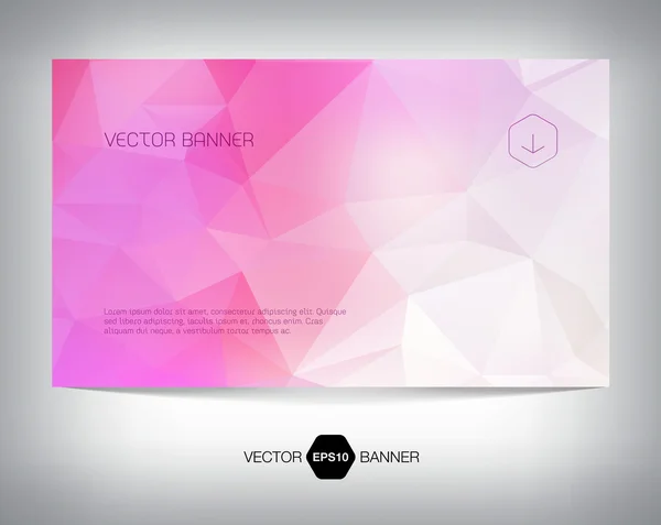 Vector light geometric web banner, business card or flyer design. — Stock Vector