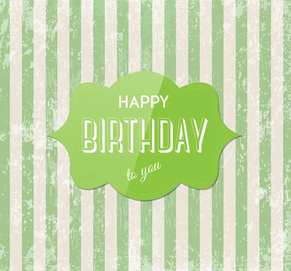 Happy birthday vector greeting card. — Stock Vector