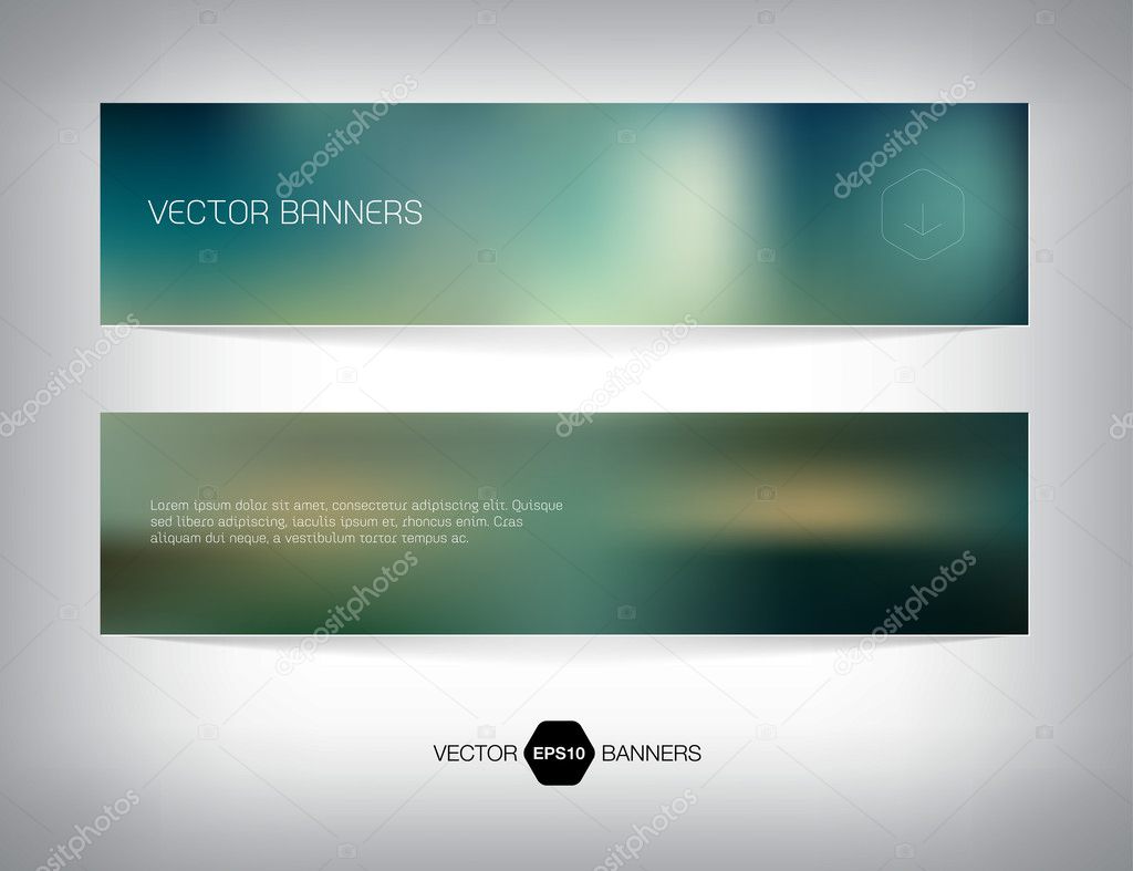 Vector smooth web banner, business card or flyer design.