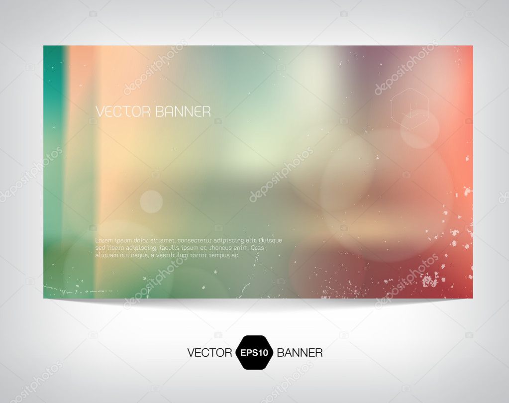 Vector smooth retro web banner, business card or flyer design.