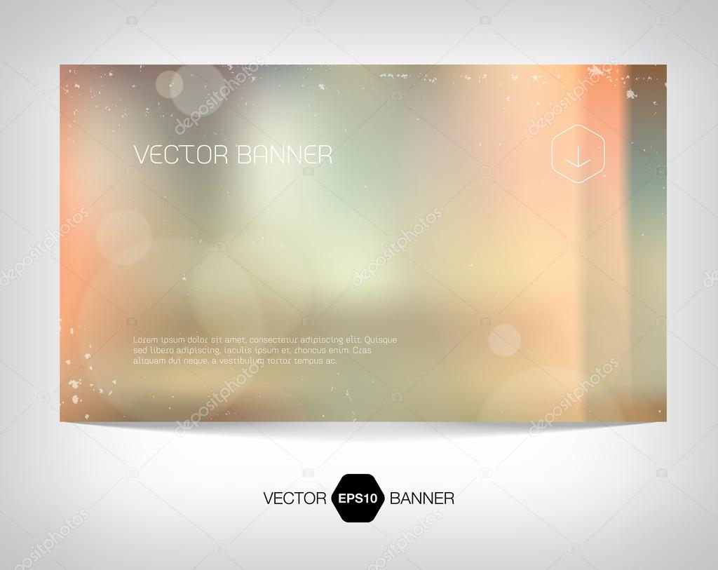 Vector smooth retro web banner, business card or flyer design.